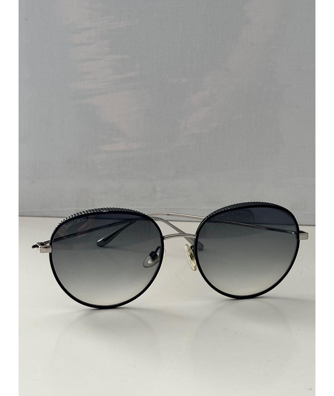 JIMMY CHOO Серебряные металлические солнцезащитные очки, фото 6