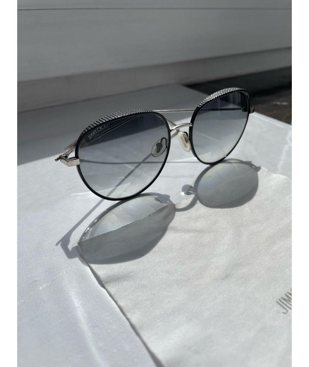 JIMMY CHOO Серебряные металлические солнцезащитные очки, фото 3