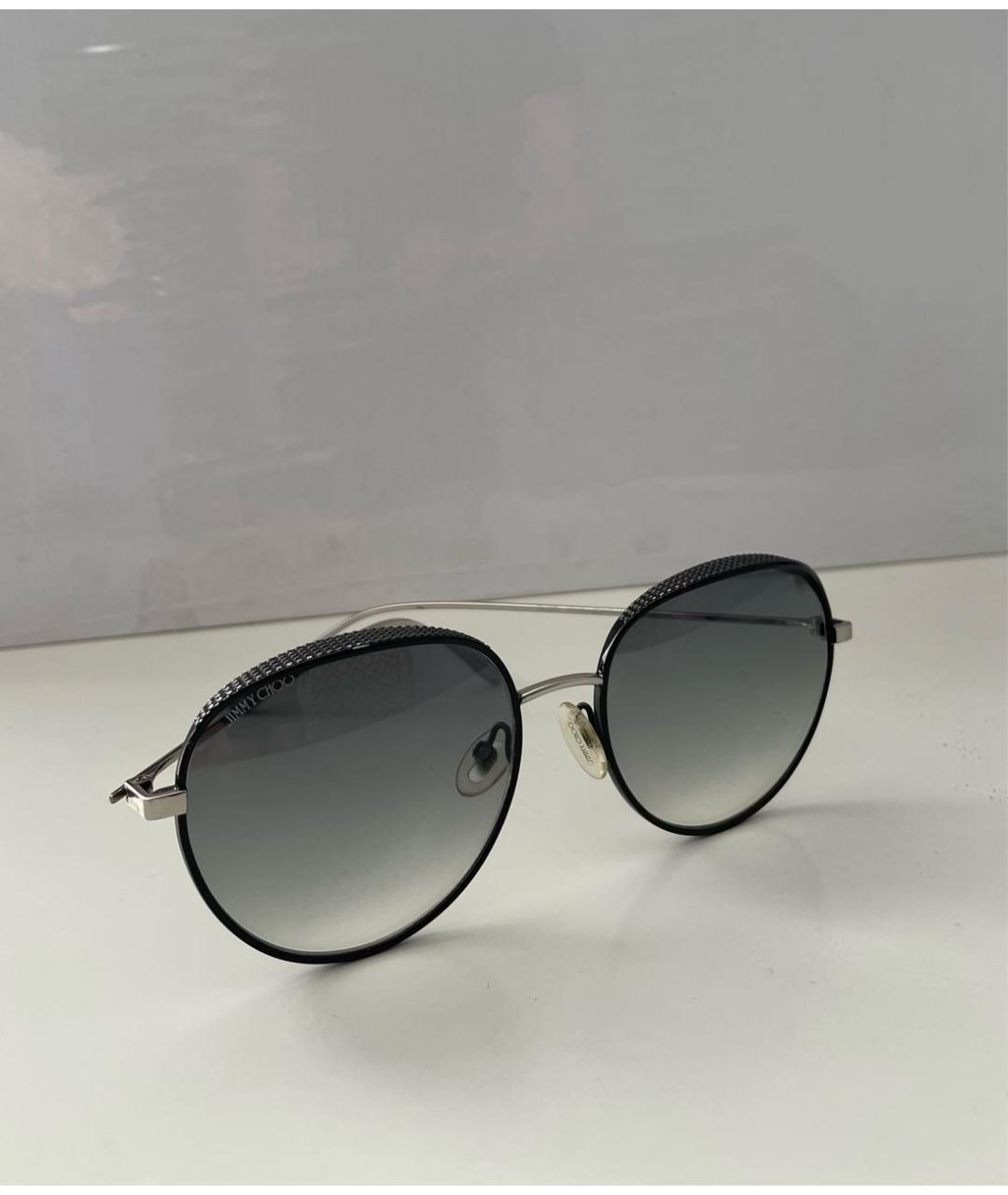 JIMMY CHOO Серебряные металлические солнцезащитные очки, фото 2