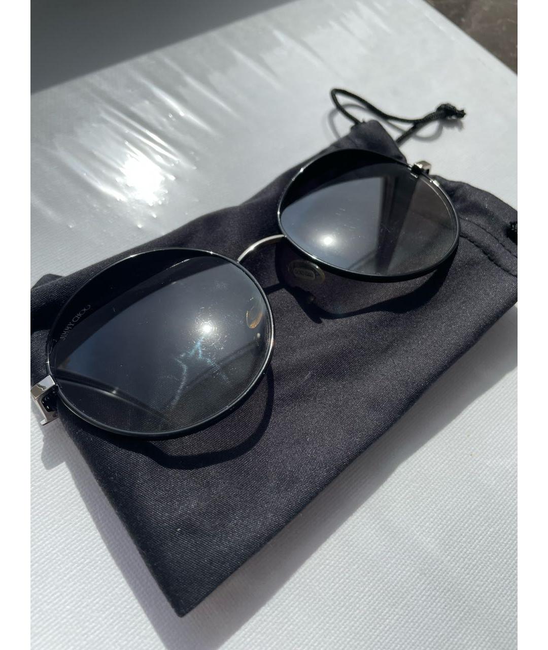 JIMMY CHOO Серебряные металлические солнцезащитные очки, фото 7