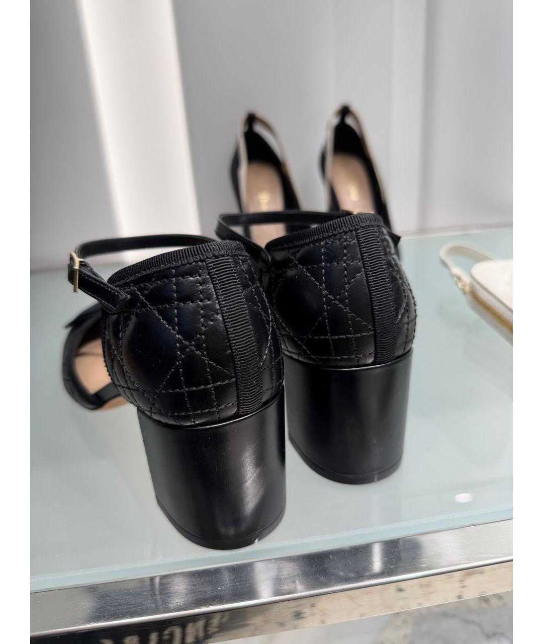 CHRISTIAN DIOR Черные кожаные туфли, фото 2