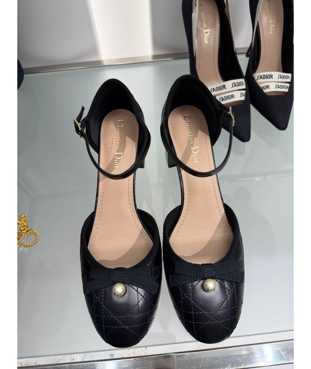 CHRISTIAN DIOR Черные кожаные туфли, фото 5