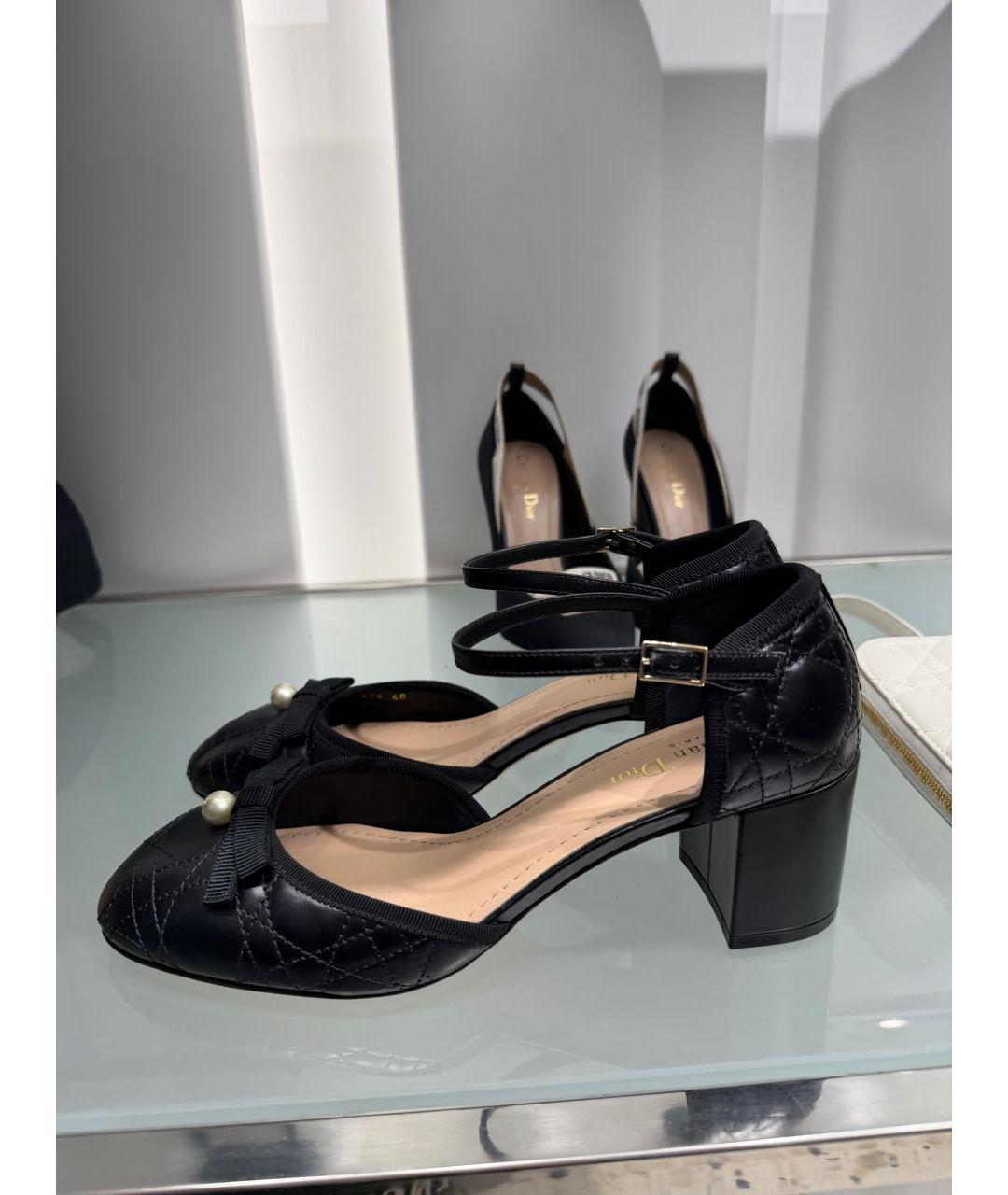 CHRISTIAN DIOR Черные кожаные туфли, фото 4