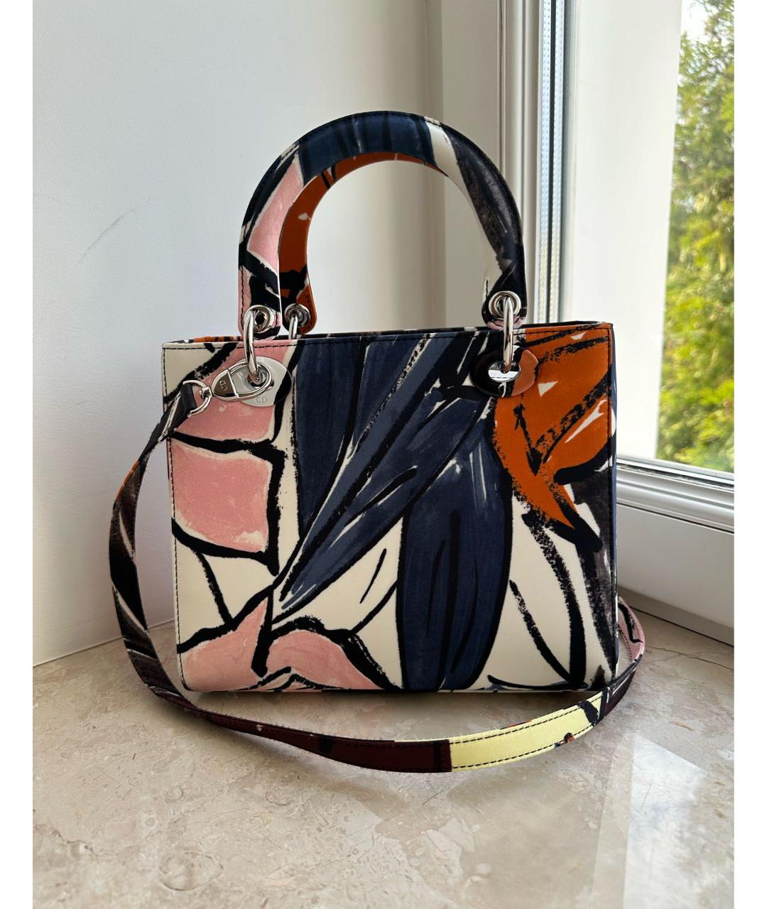 CHRISTIAN DIOR Мульти тканевая сумка с короткими ручками, фото 3