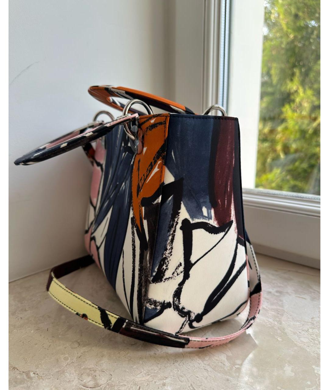 CHRISTIAN DIOR Мульти тканевая сумка с короткими ручками, фото 5