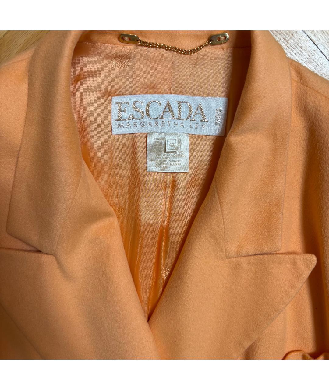 ESCADA Оранжевый шерстяной жакет/пиджак, фото 4