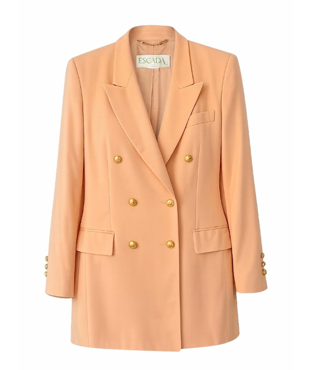 ESCADA Оранжевый шерстяной жакет/пиджак, фото 1