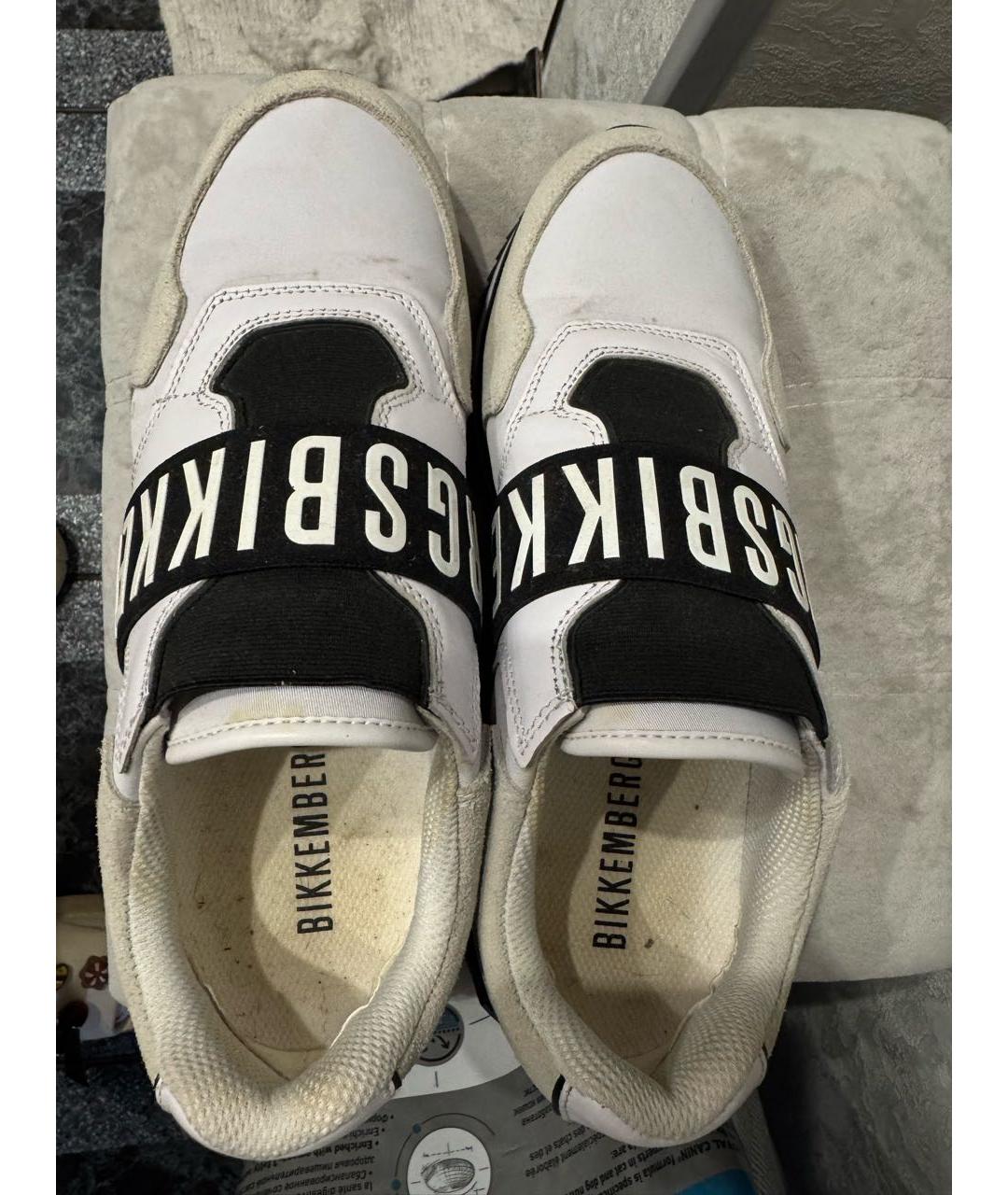 BIKKEMBERGS Белые кожаные кроссовки, фото 3