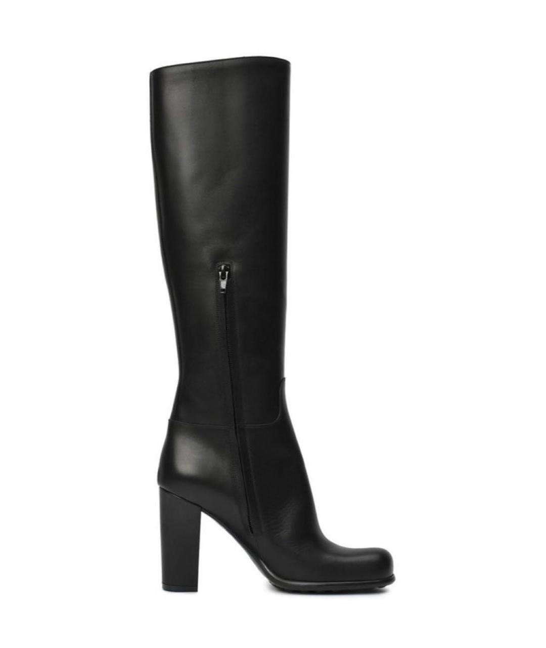 BOTTEGA VENETA Черные кожаные сапоги, фото 5
