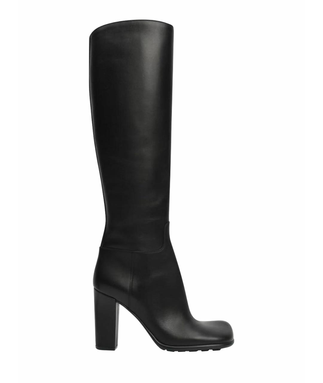 BOTTEGA VENETA Черные кожаные сапоги, фото 1