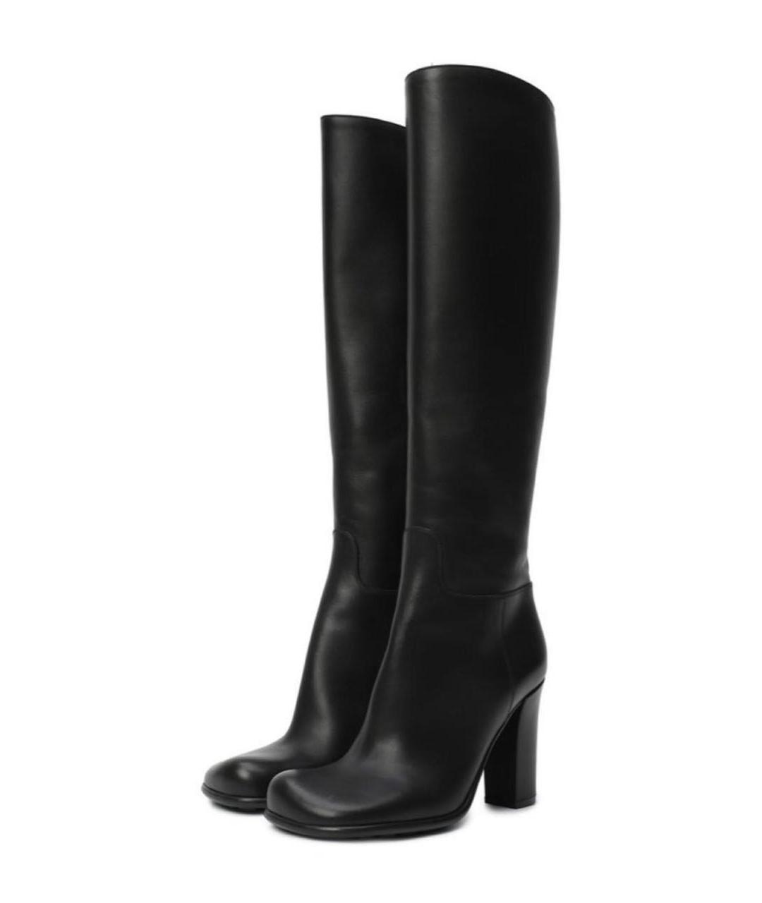 BOTTEGA VENETA Черные кожаные сапоги, фото 2