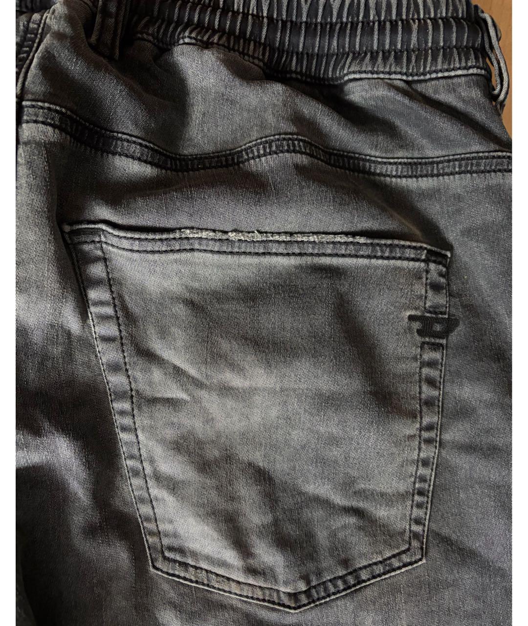 DIESEL Антрацитовые хлопко-лиоцелловые джинсы скинни, фото 4