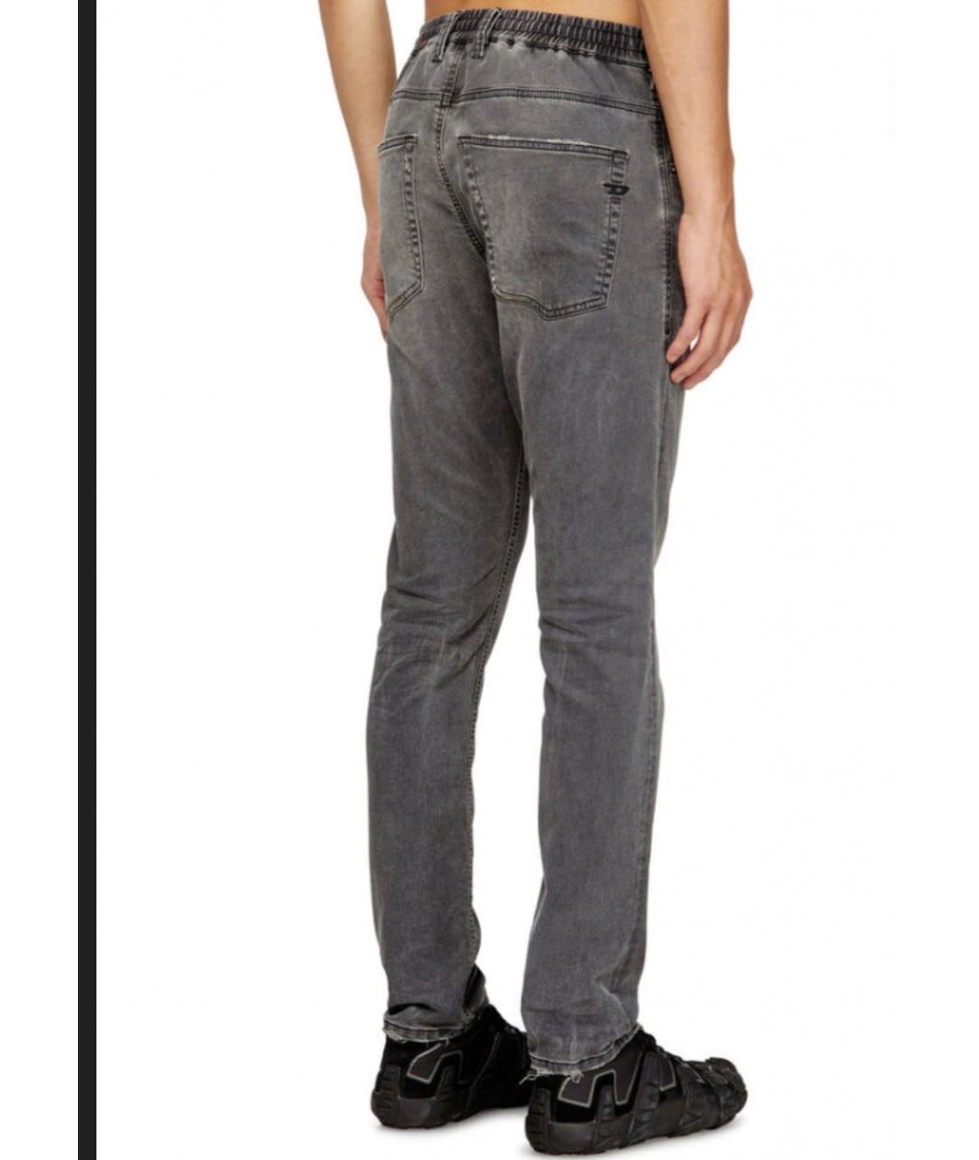 DIESEL Антрацитовые хлопко-лиоцелловые джинсы скинни, фото 6