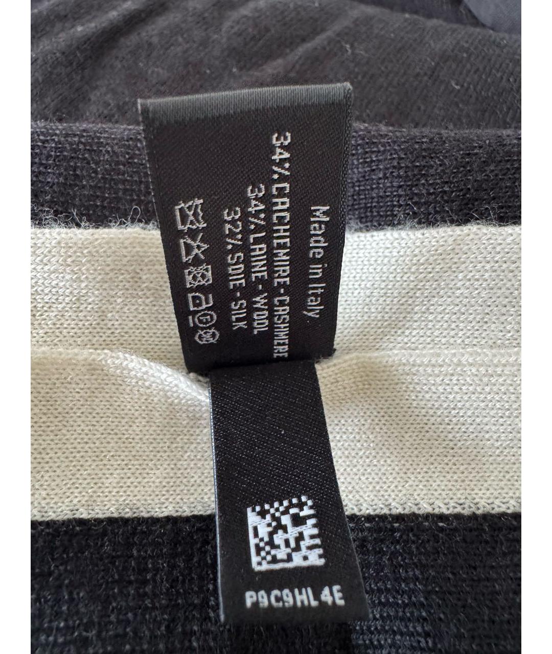 CHANEL Черный кашемировый шарф, фото 6