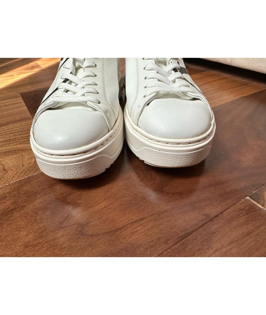 LOUIS VUITTON Белые кожаные кеды, фото 3