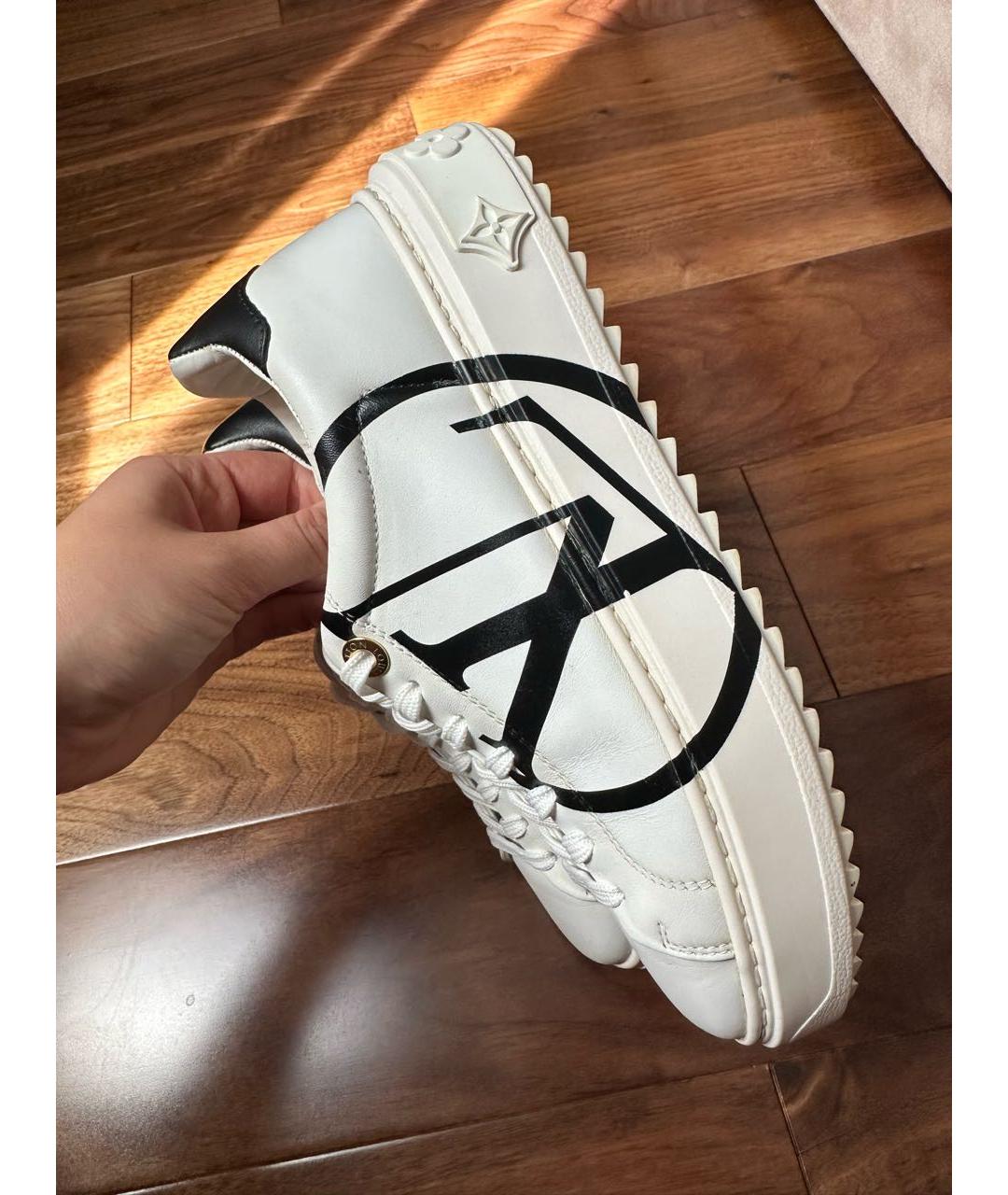 LOUIS VUITTON Белые кожаные кеды, фото 5