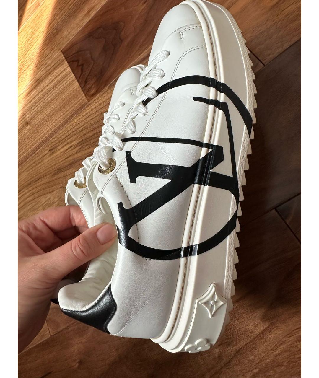 LOUIS VUITTON Белые кожаные кеды, фото 8