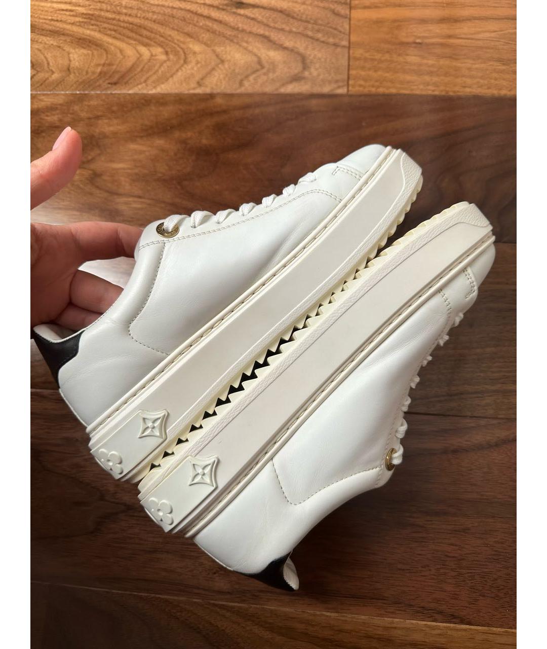 LOUIS VUITTON Белые кожаные кеды, фото 6