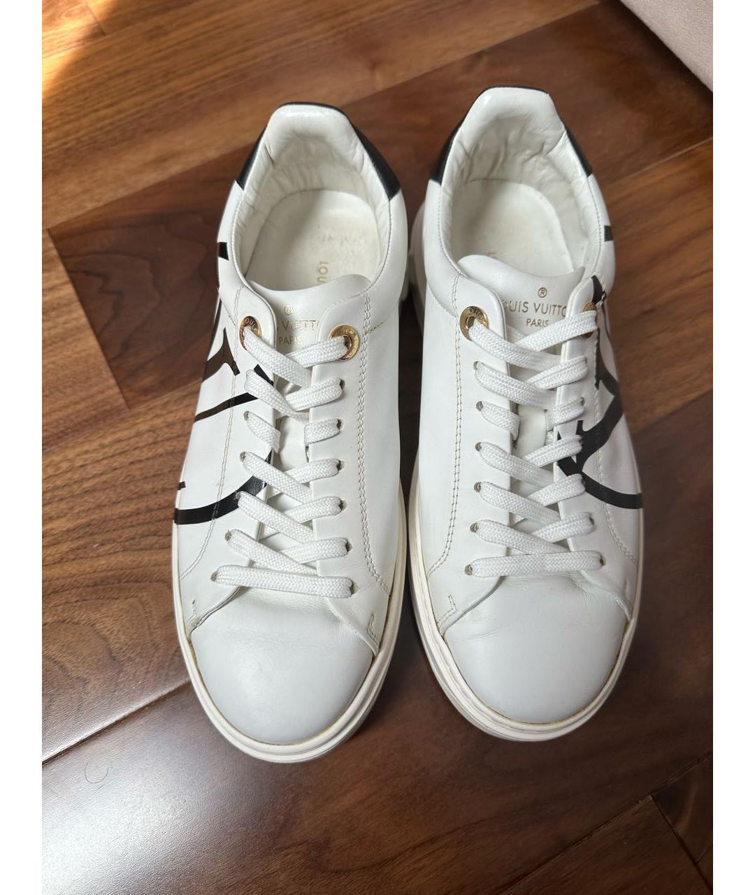 LOUIS VUITTON Белые кожаные кеды, фото 2
