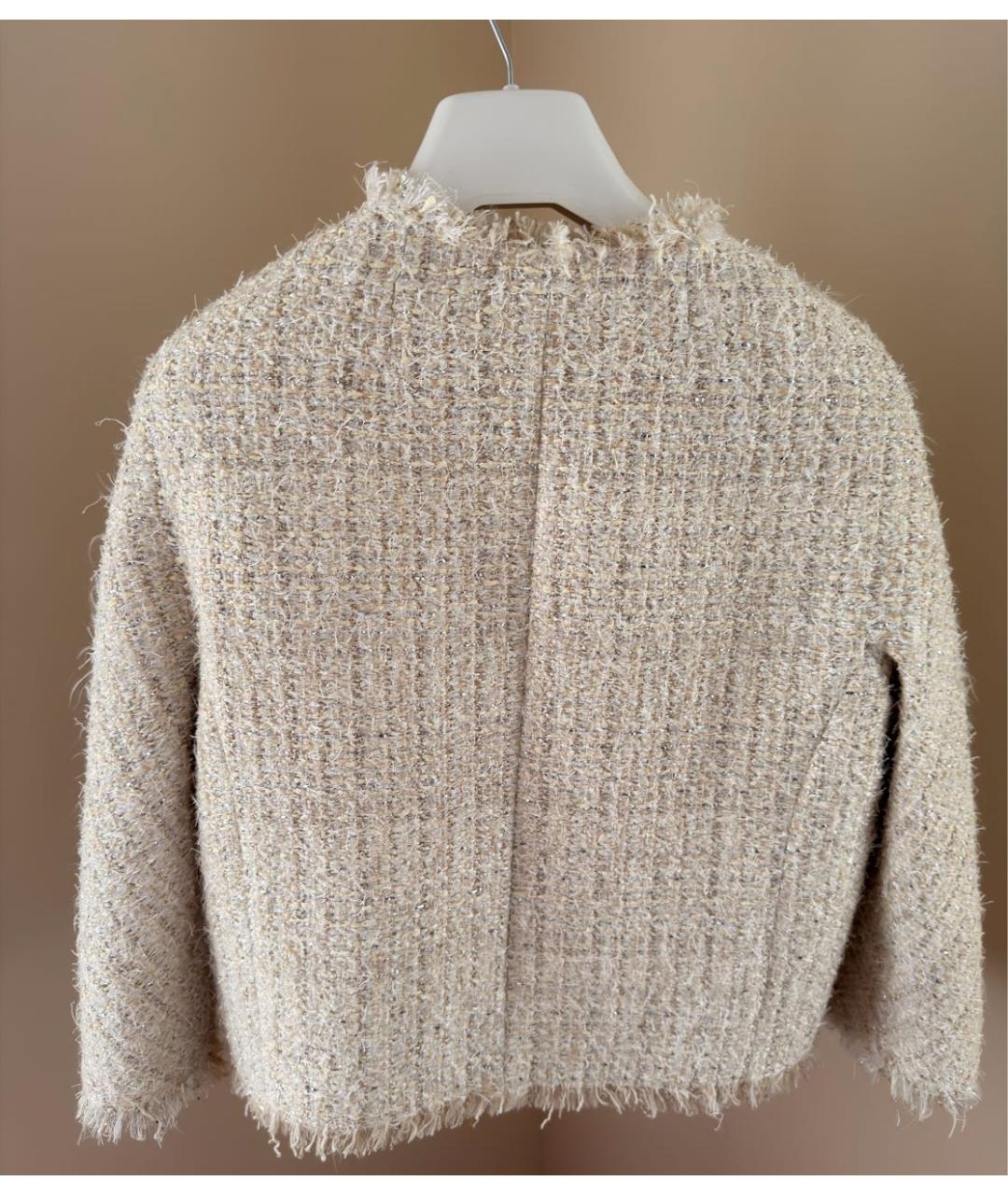 ALEXANDER MCQUEEN Белый твидовый жакет/пиджак, фото 2