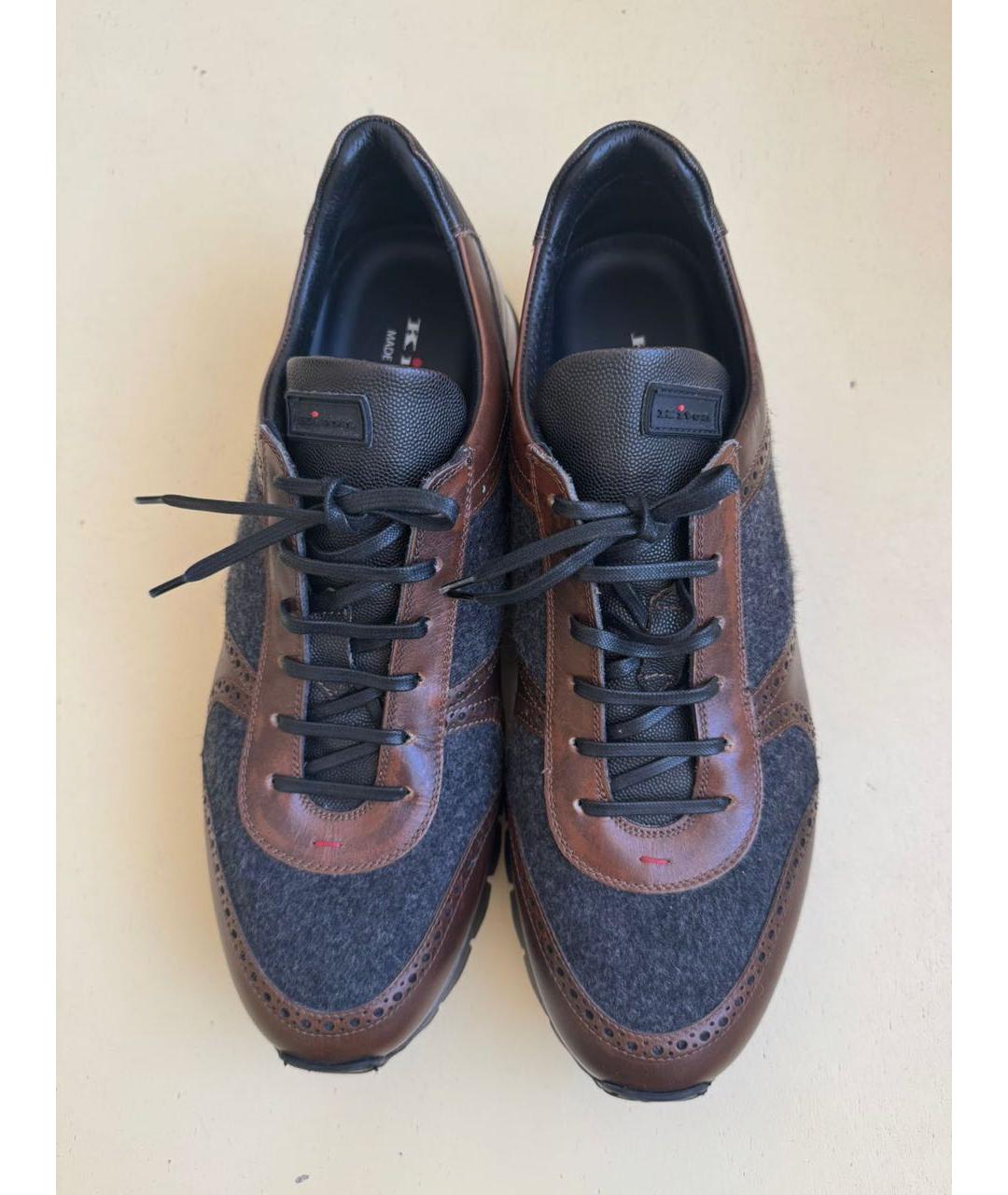 KITON Коричневые низкие кроссовки / кеды, фото 6