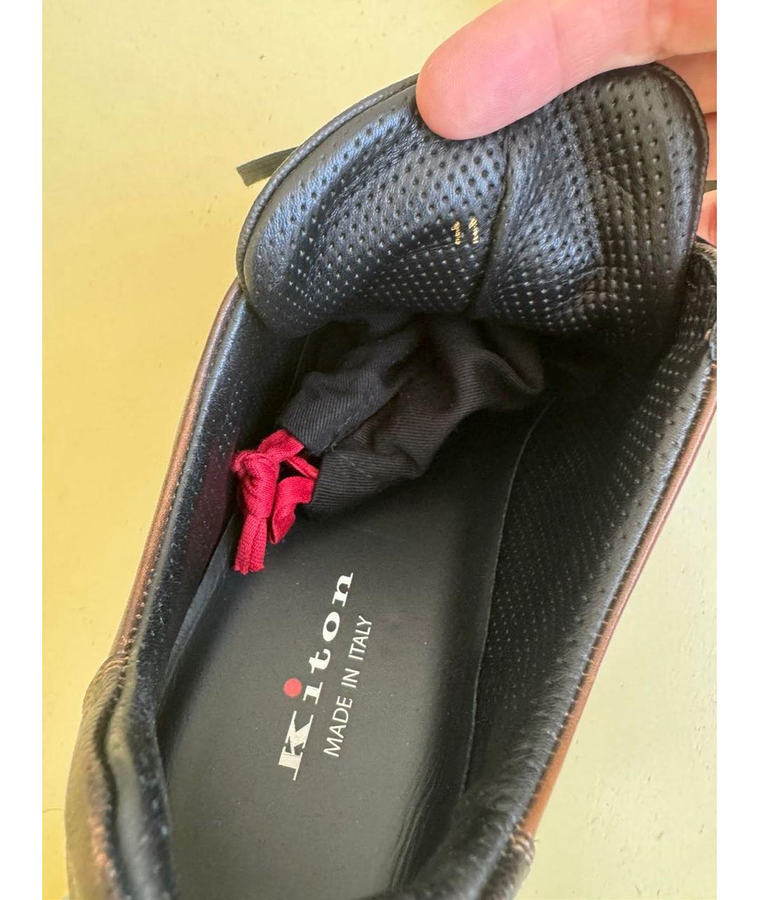 KITON Коричневые низкие кроссовки / кеды, фото 7