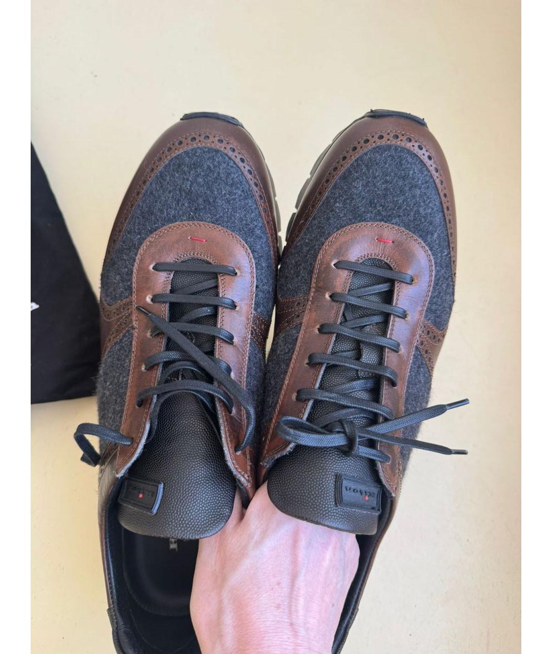 KITON Коричневые низкие кроссовки / кеды, фото 2