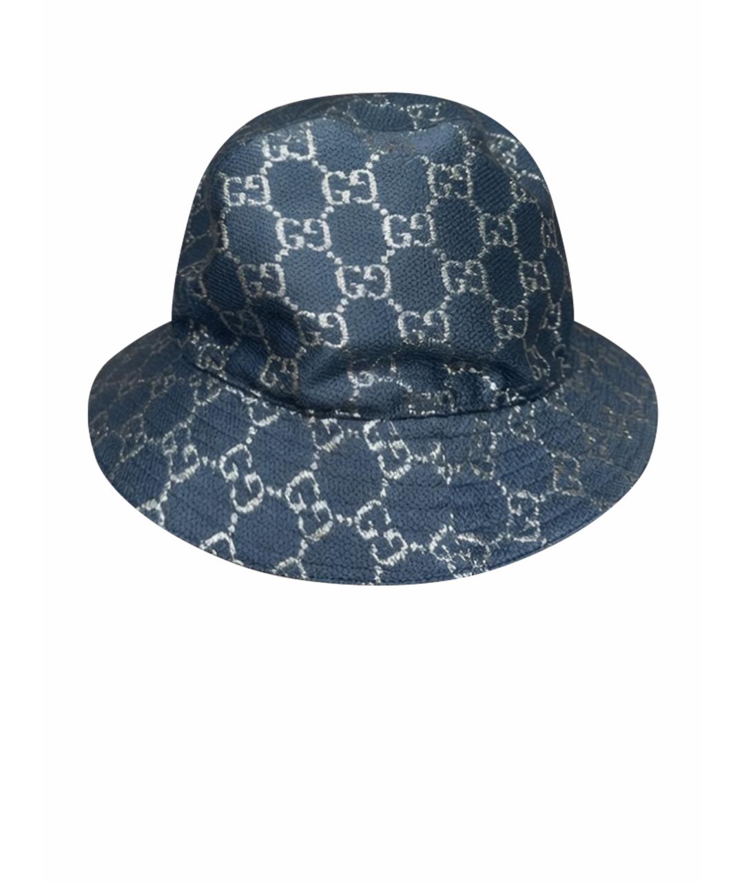 GUCCI Голубая хлопковая панама, фото 1