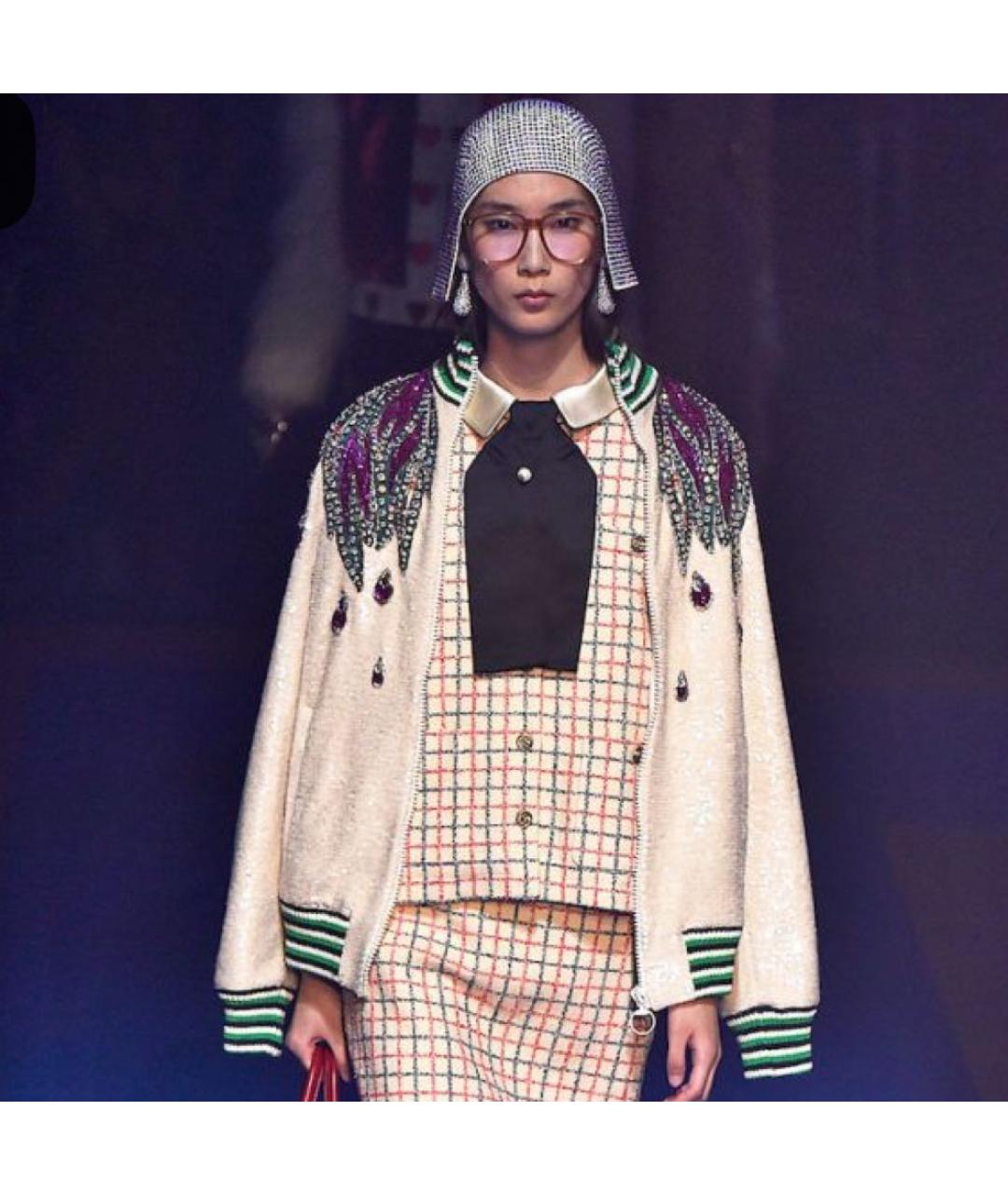 GUCCI Бежевая хлопковая куртка, фото 8