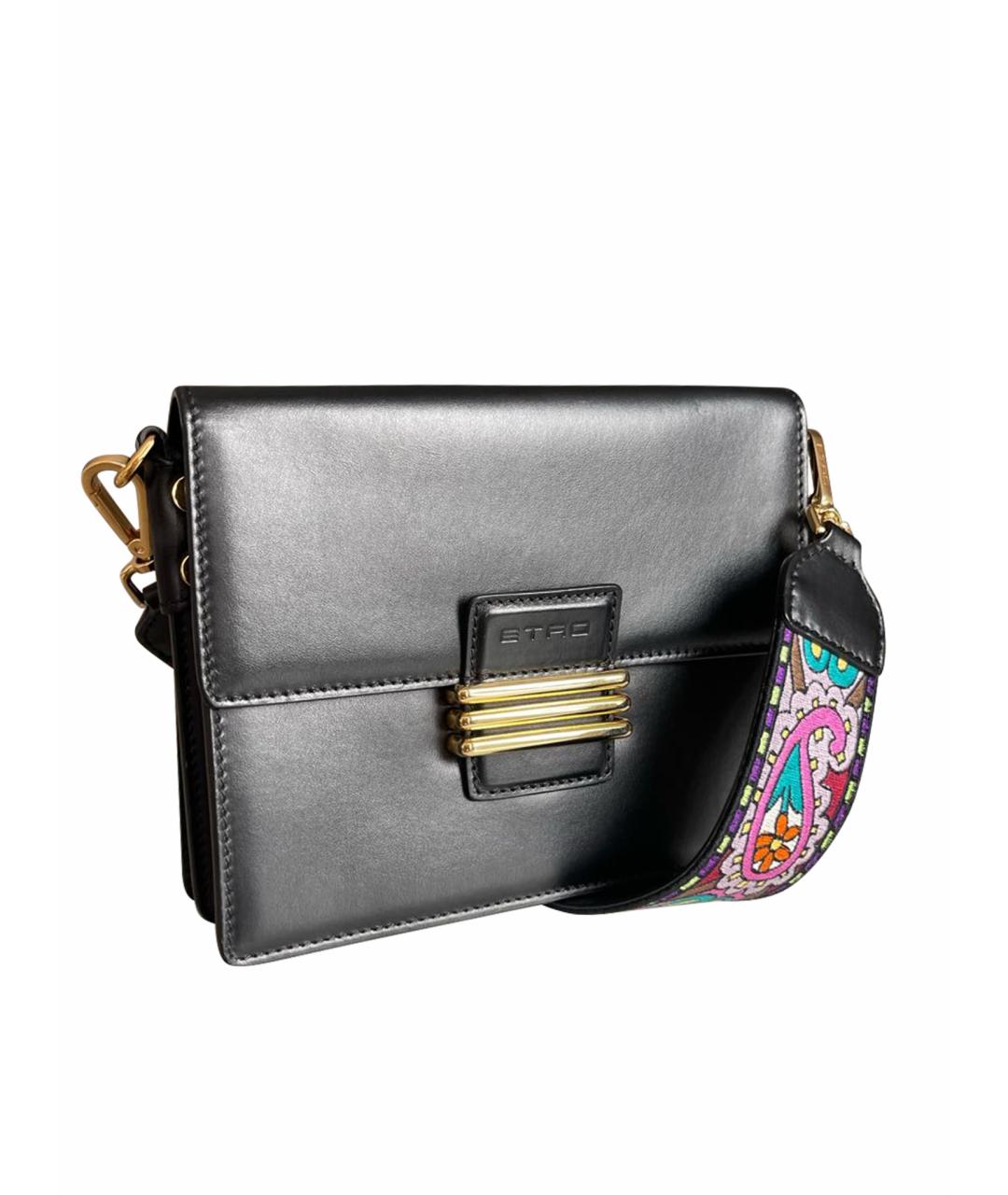 ETRO Черная кожаная сумка через плечо, фото 1