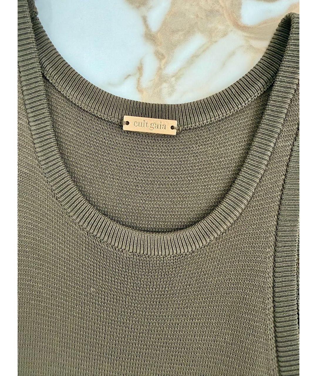 CULT GAIA Зеленые полиэстеровое повседневное платье, фото 4