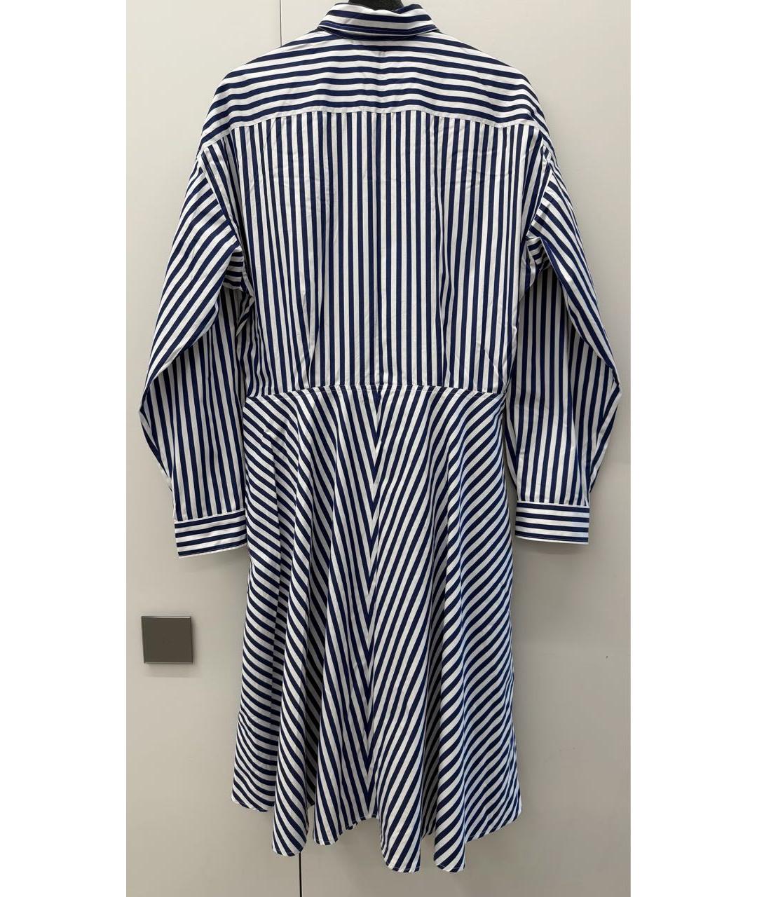 RALPH LAUREN Синее хлопковое повседневное платье, фото 2