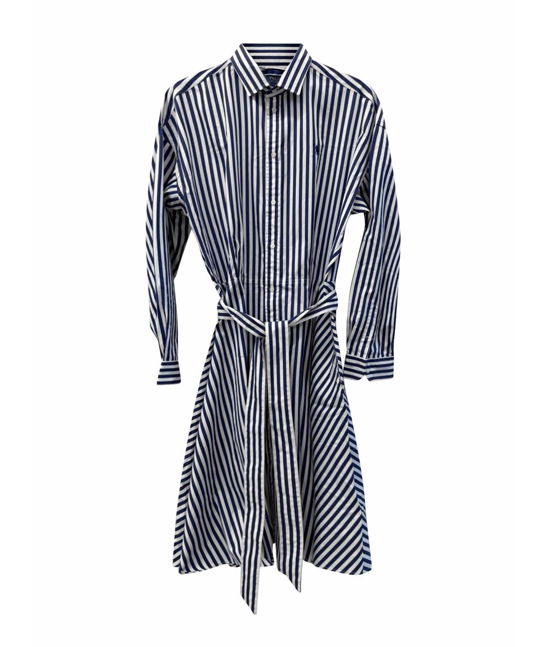 RALPH LAUREN Синее хлопковое повседневное платье, фото 1