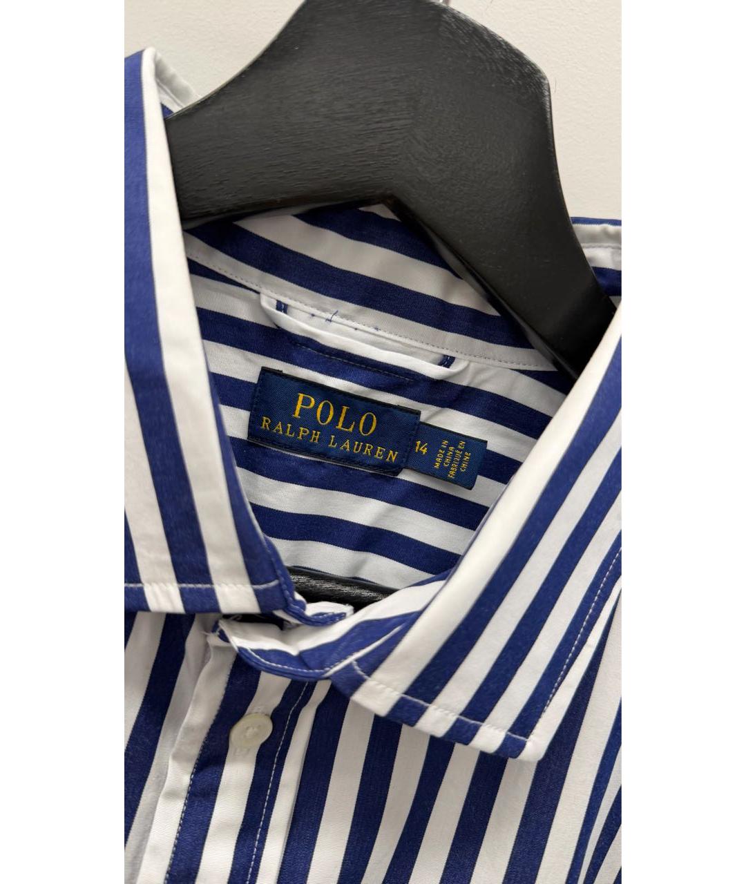 RALPH LAUREN Синее хлопковое повседневное платье, фото 3