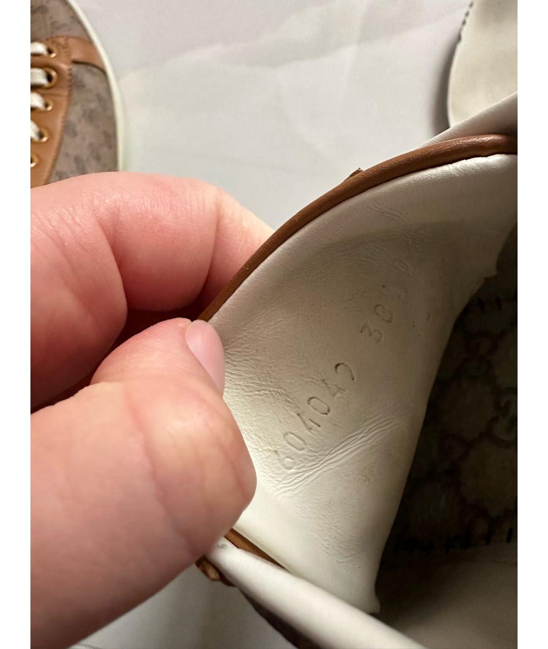 GUCCI Коричневые кеды, фото 7