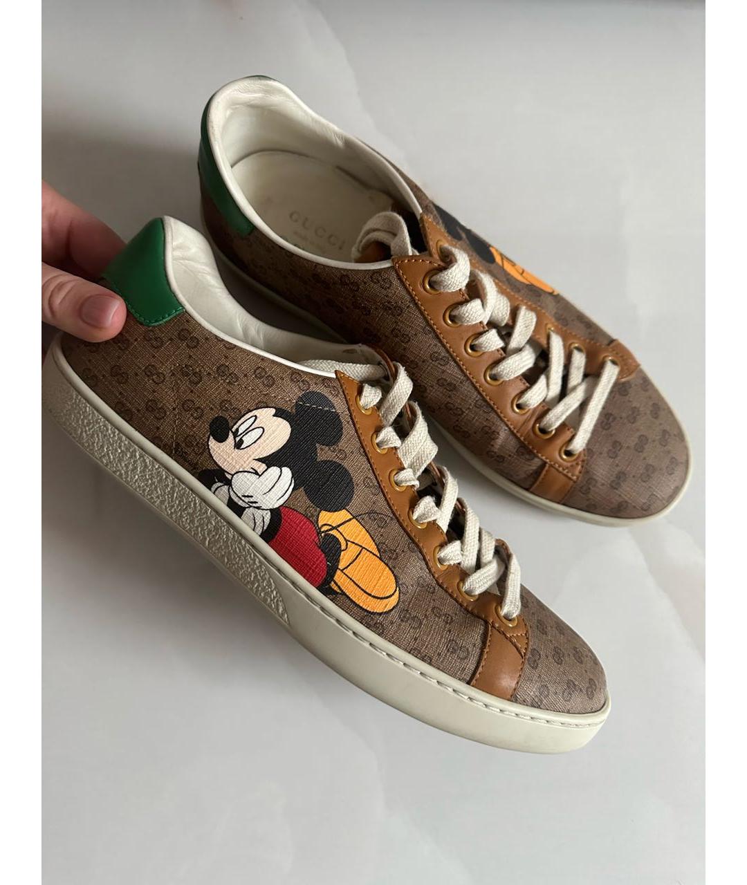 GUCCI Коричневые кеды, фото 9