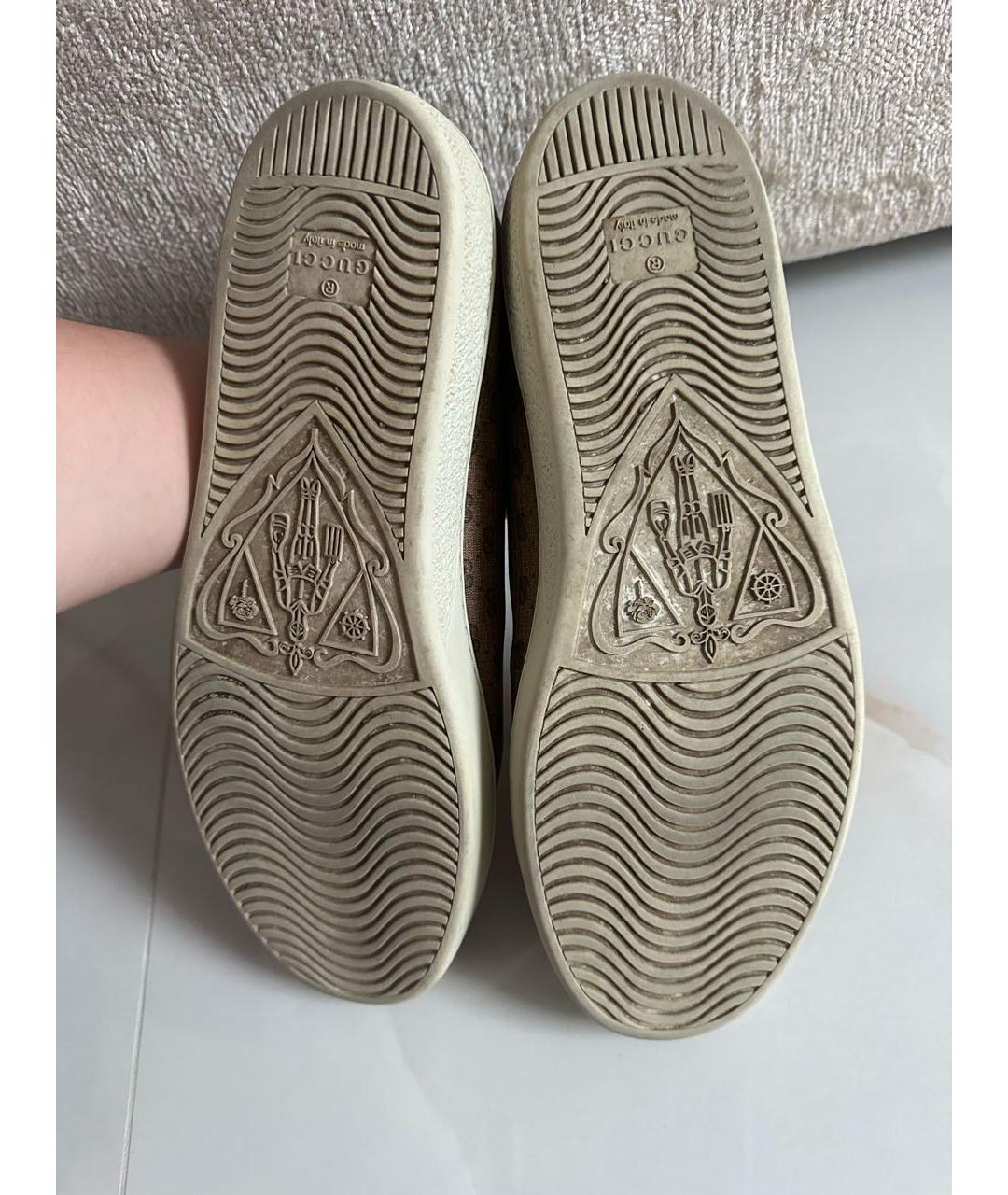 GUCCI Коричневые кеды, фото 5