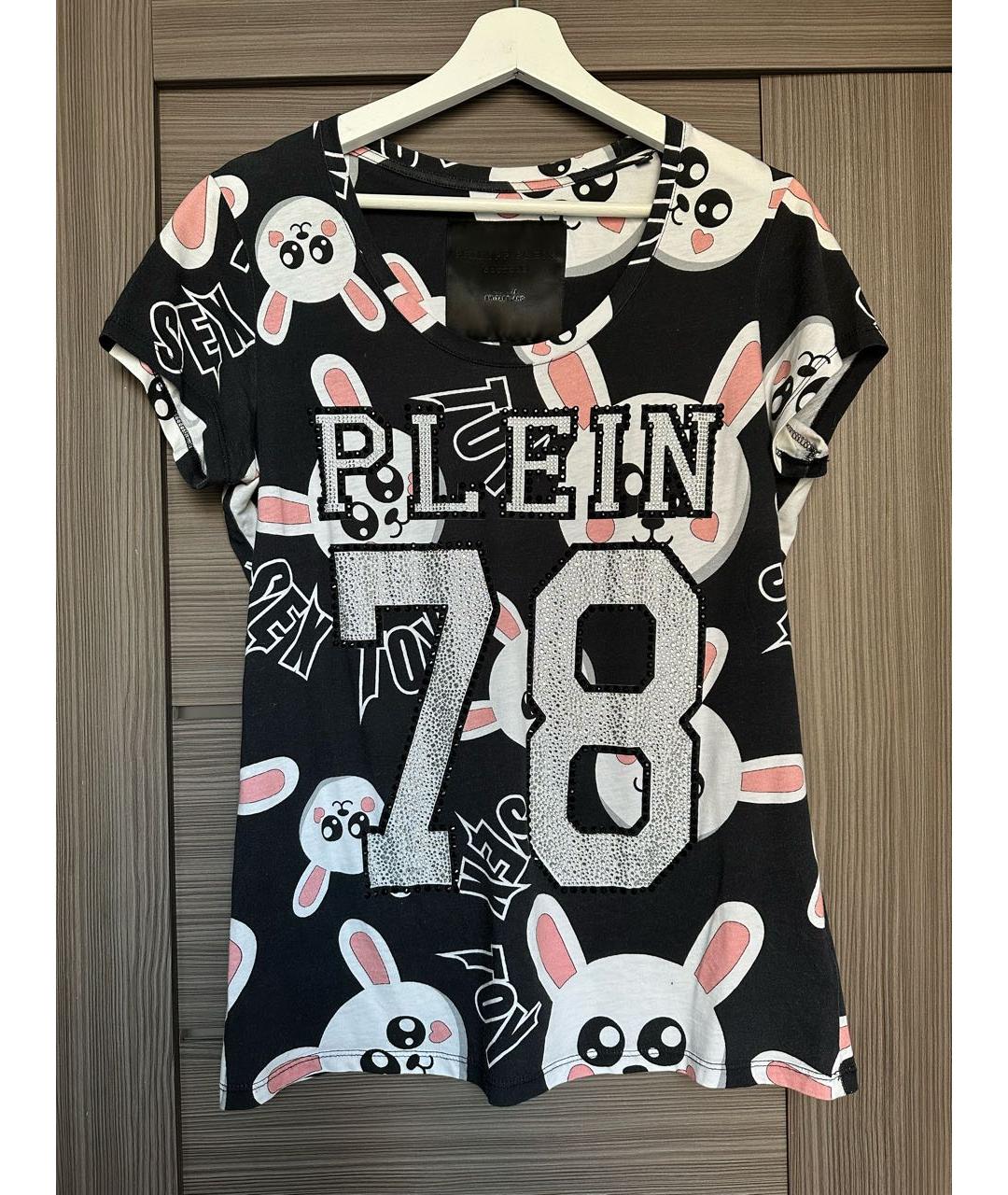 PHILIPP PLEIN Черная хлопковая футболка, фото 8