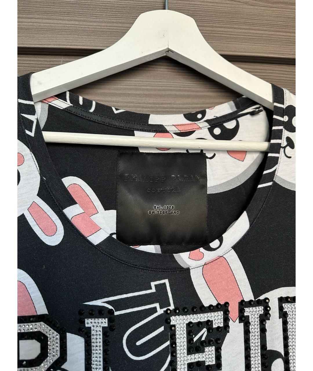 PHILIPP PLEIN Черная хлопковая футболка, фото 3