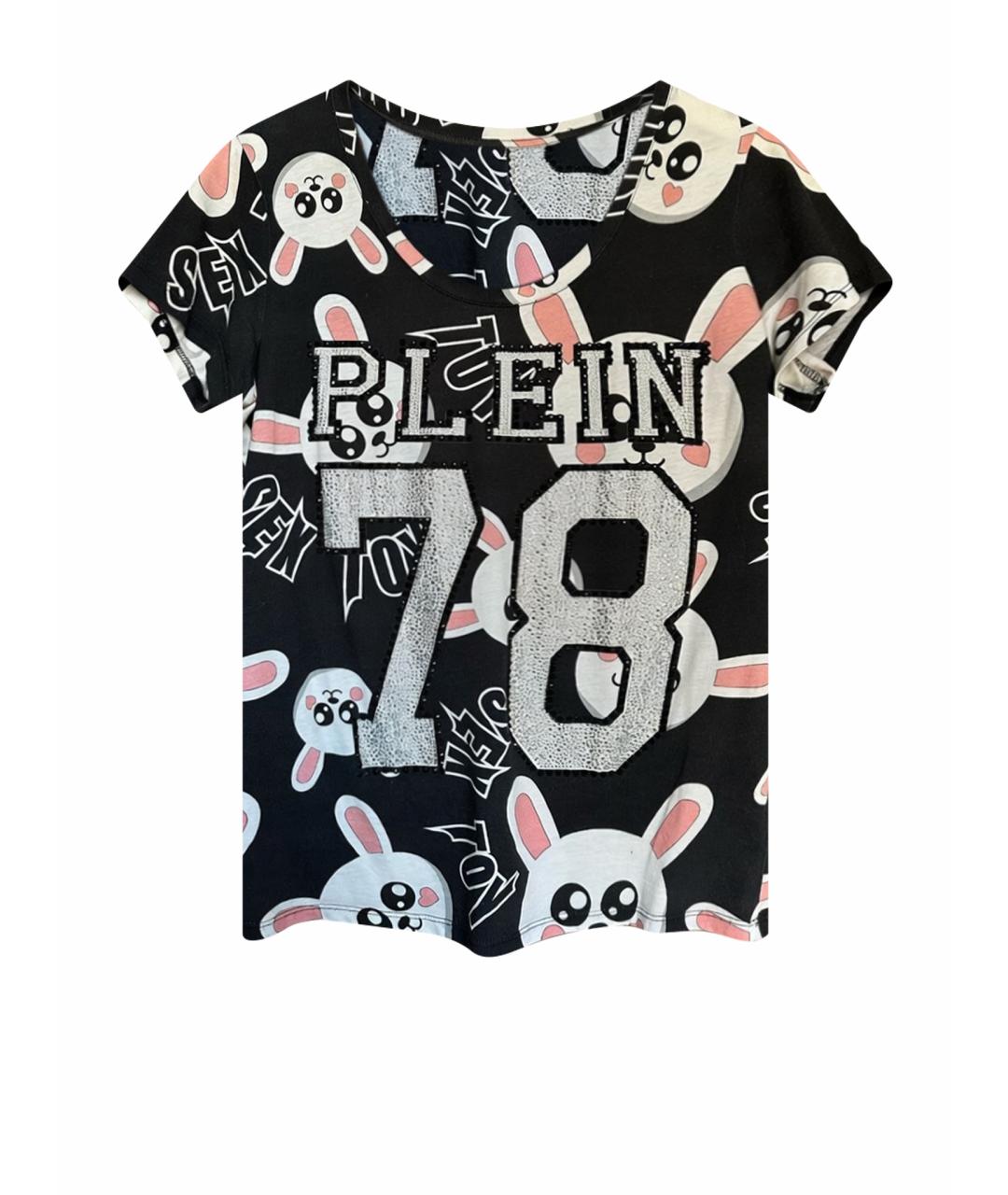 PHILIPP PLEIN Черная хлопковая футболка, фото 1