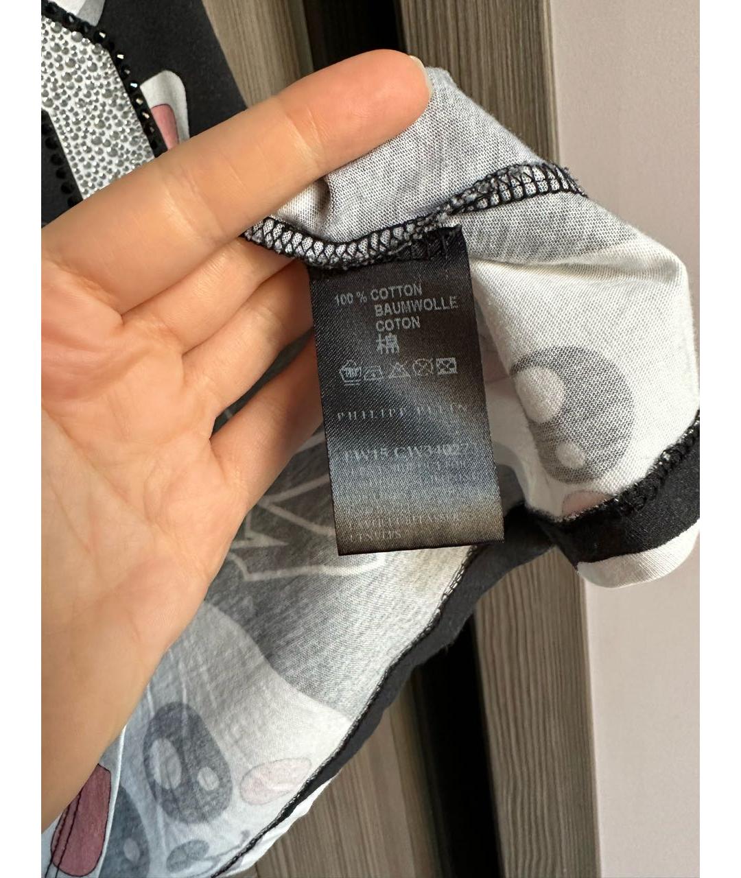 PHILIPP PLEIN Черная хлопковая футболка, фото 4