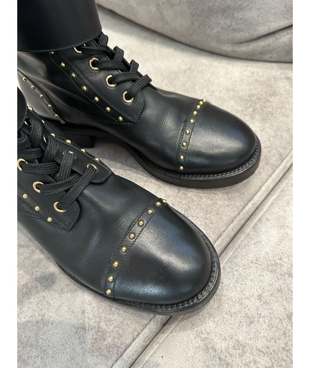 LOUIS VUITTON Черные кожаные ботинки, фото 7