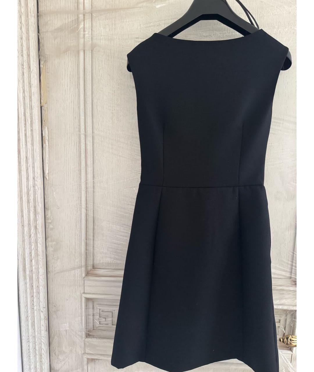 PRADA Черный шерстяной сарафан, фото 2