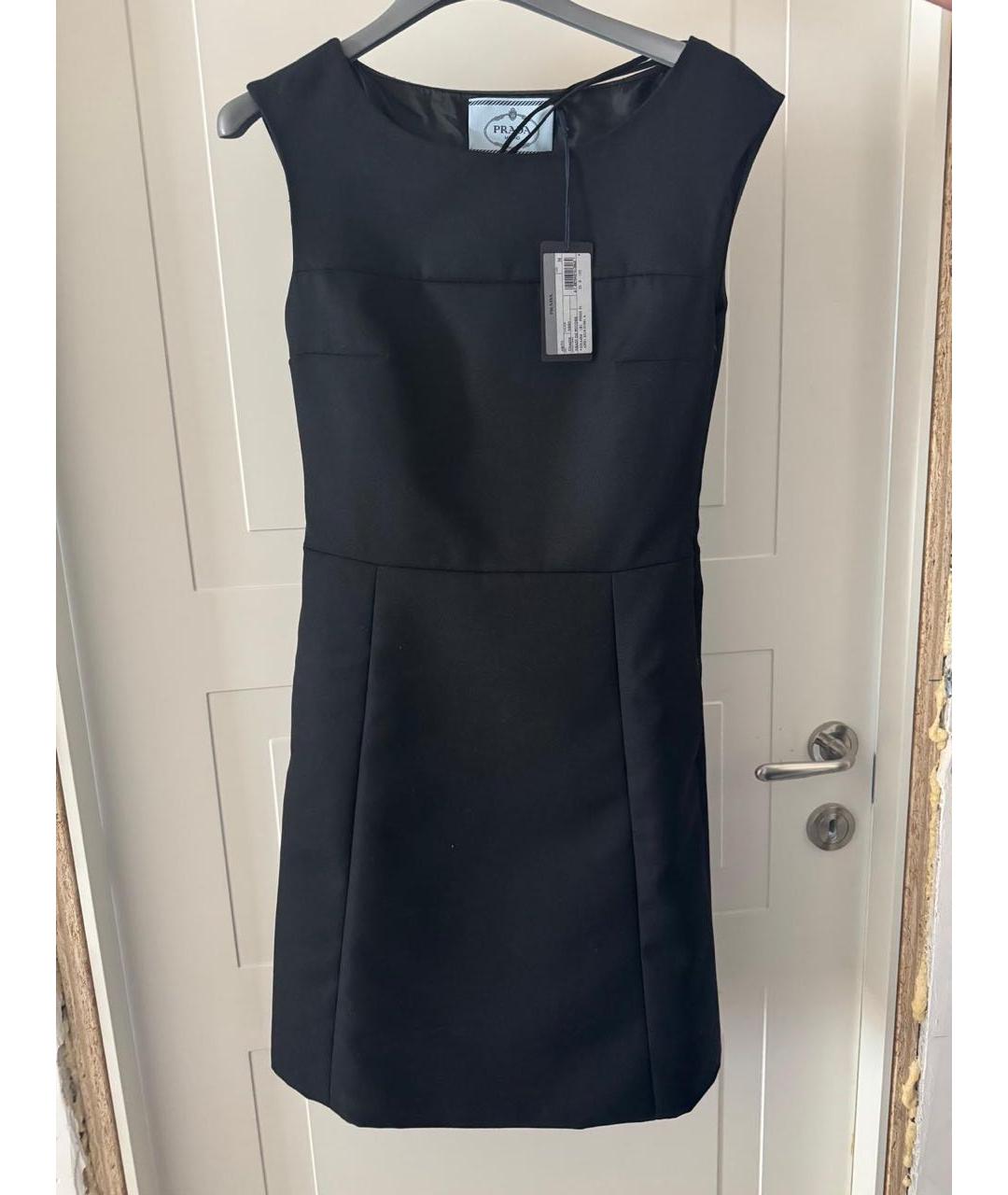 PRADA Черный шерстяной сарафан, фото 6