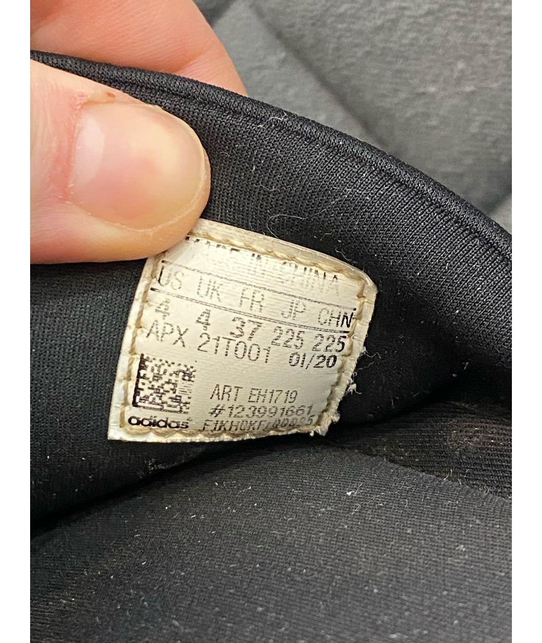 Y-3 Черные текстильные шлепанцы, фото 4