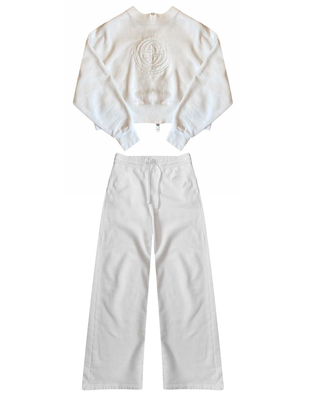 GUCCI Белый хлопковый костюм с брюками, фото 1