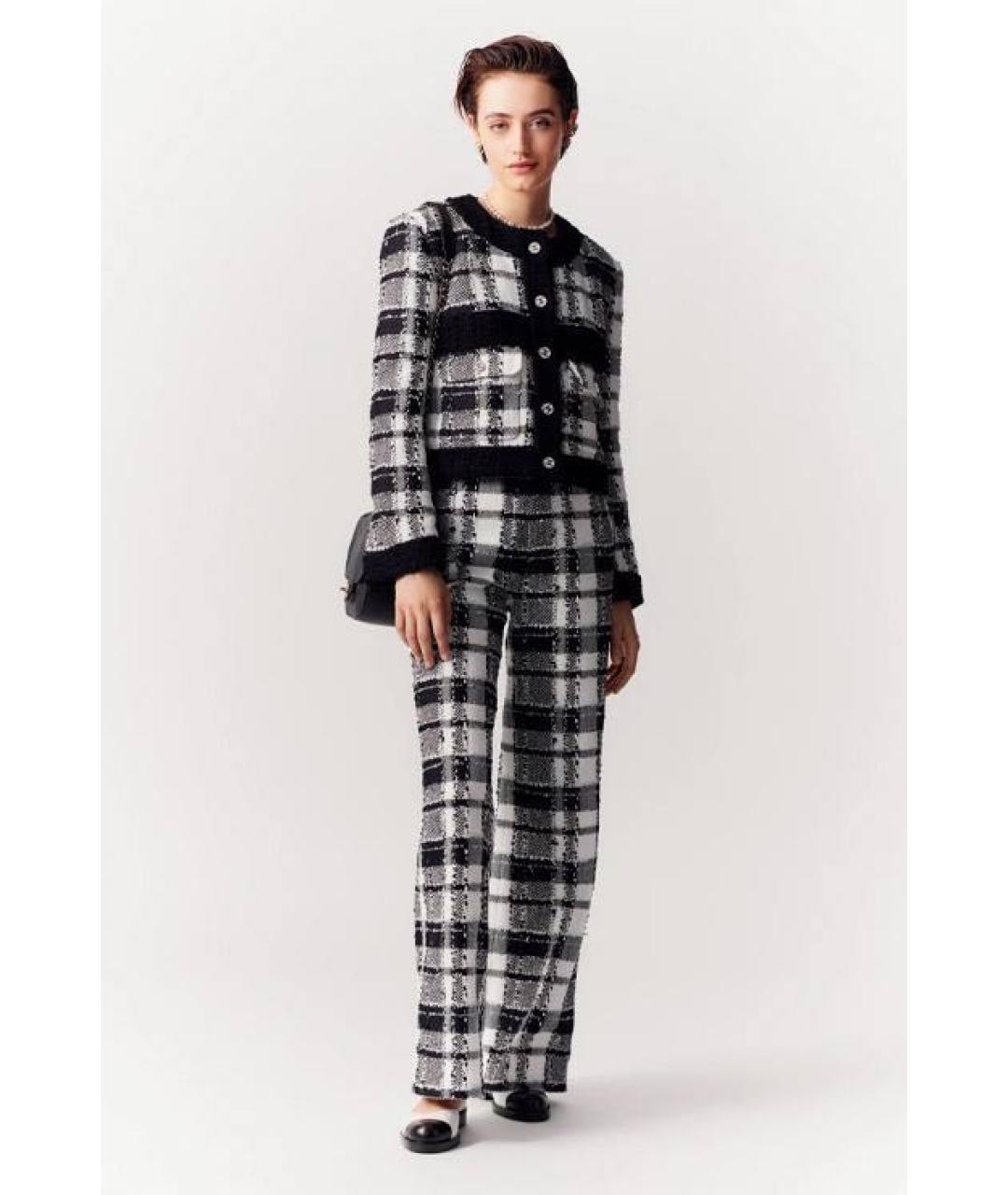 CHANEL Мульти шелковые прямые брюки, фото 3