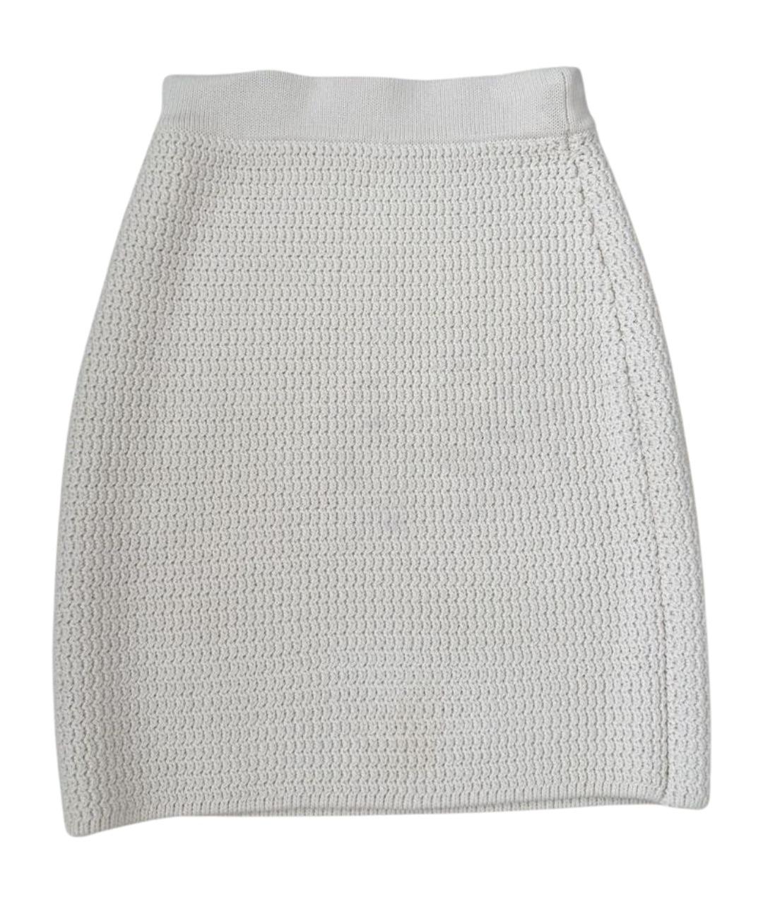 12 STOREEZ Белая хлопковая юбка мини, фото 1