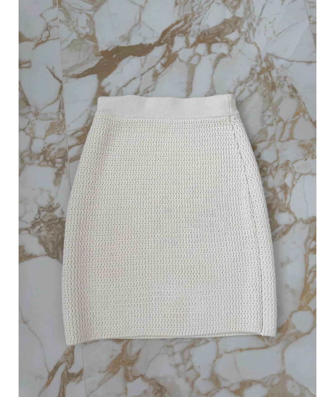 12 STOREEZ Белая хлопковая юбка мини, фото 6