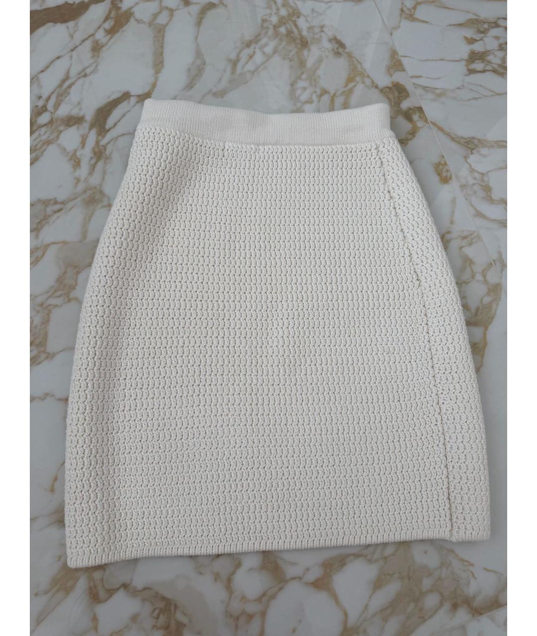 12 STOREEZ Белая хлопковая юбка мини, фото 2